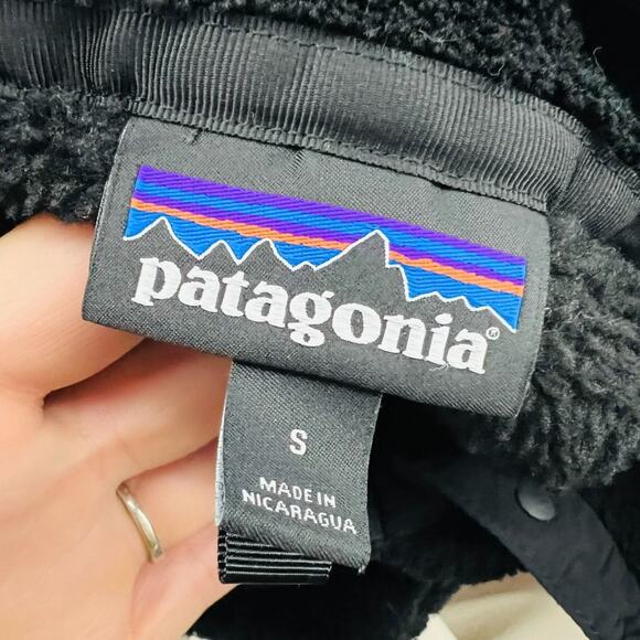 Patagonia Re-Tool Snap T Fleece Black Pullover Womens Size Small S - Picture 6 of 10